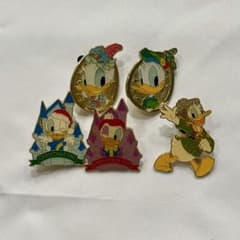 東京ディズニーランド ピンバッジ ピンズ ドナルド デイジー 5点セット