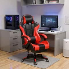 新品未開封 ゲーミングチェア オットマン付き 140° リクライニング 