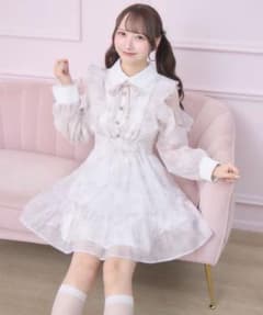 ROJITA ミニワンピース　タグつき　新品未使用 ROJITA 花柄チェックミニワンピース ピンク フリーサイズ - メルカリ