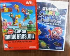 スーパーマリオブラザーズ、スーパーマリオギャラクシー　wiiカセットのサムネイル