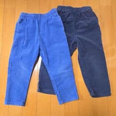コーデュロイパンツ 2点セット 男の子 100 ブルー　マーキーズのサムネイル