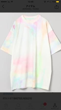 新品未使用 JEANASiS ジーナシス ボカシガラ BIG TEE  Tシャツのサムネイル