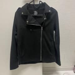 フリース ブラック ライダースジャケットのサムネイル