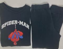 スパイダーマン パジャマセット 黒　120のサムネイル
