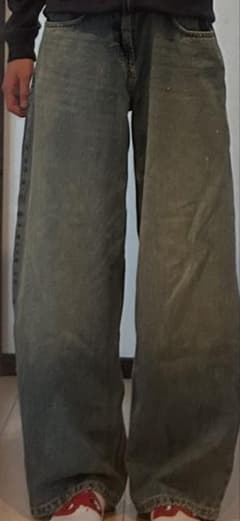 ZARA ワイドレッグデニムパンツ ライトブルー EUR38のサムネイル