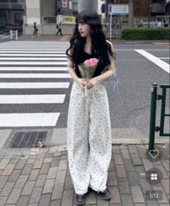 フラワーコットンパンツ nugu kanunuのサムネイル