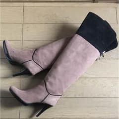 ♡お値下げ♡美品♡  銀座 かねまつ  ニーハイスエードブーツのサムネイル