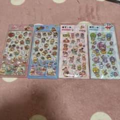 【新品 シール】クレヨンしんちゃん ぷくぷくシール 4種セット 【立体シール】のサムネイル