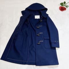 新品同様✨　マッキントッシュ　ダッフルコート　現行品　ネイビー　ロング　34 未使用品✨ マッキントッシュ ダッフルコート ロング ネイビー 本革 34