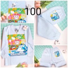 韓国ロボカーポリー　キッズパジャマ上下セット100のサムネイル