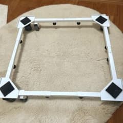 【年始SALE】 洗濯機台 置台 キャスター付き ホワイトグレー DSW-151のサムネイル