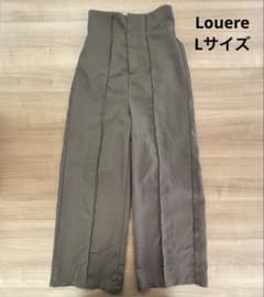 【Louere】ルエレ ワイドパンツ ブラウン Lサイズ