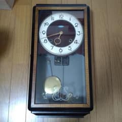 ジャンク 500佐藤時計 ゼンマイ 振り子式壁掛け時計 - メルカリ