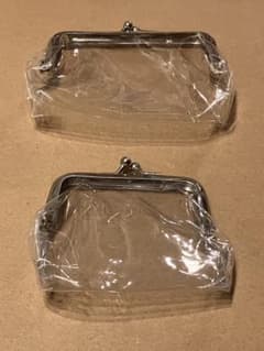 がま口 コインケース 透明 大小2個セット 小物入れのサムネイル