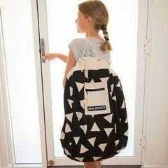三角柄△　大容量　ストレージバッグ　インテリア　子供　自立　片付け　大人気のサムネイル