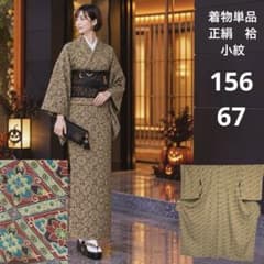 単衣 お茶事にぴったり 縮緬地 両面染 江戸小紋(正絹)未使用＜KK1240＞ 江戸更紗 小紋 正絹 袷 美品 型染め 縮緬 - メルカリ