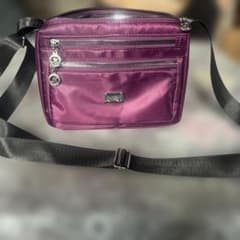 JINGPIN ワインカラーショルダーバッグ ナイロンのサムネイル