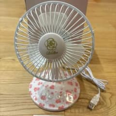 未使用】LIZLISA ミニ扇風機 卓上扇風機 USB 風力調整有 首振り有 