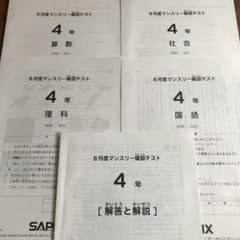 2025年】6月度マンスリー確認テスト原本 小学4年 SAPIX - メルカリ