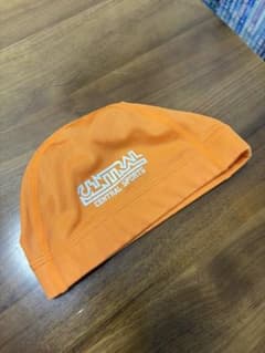 CENTRAL SPORTS 水泳帽 オレンジ色のサムネイル