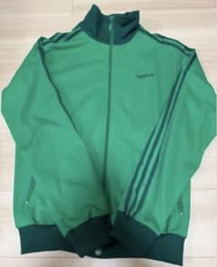 ⚠️adidas グリーン トラックジャケット　サイズL 美品のサムネイル