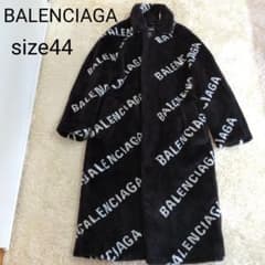 フランス製　BALENCIAGA　バレンシアガ　ボアコート　ロゴ　size44 フランス製 BALENCIAGA バレンシアガ ボアコート ロゴ size44 - メルカリ