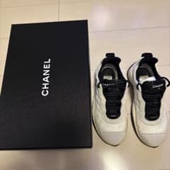 CHANEL スニーカー ホワイト/ブラック 36サイズ - メルカリ