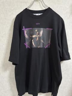 極美品 Off-White カラヴァッジョ Tシャツ M 紫 アローロゴ 完売品 