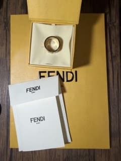 FENDI FFロゴ リング ゴールドカラー