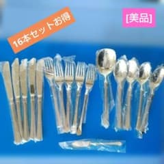 未使用 ]ステンレススチール カトラリーセット 16点 - メルカリ