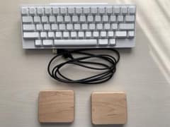 【美品】HHKB Type-S 無刻印／雪（英語配列） ウッドレスト付のサムネイル