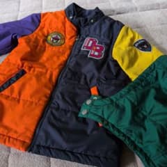 DOUBLE.B ダブルビーミキハウス　 マルチカラー中綿ジャンパー　130