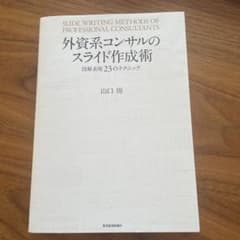 外資系コンサルのスライド作成術 = SLIDE WRITING METHODS…のサムネイル