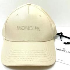 MONCLERモンクレール ロゴ刺繍 ベースボールキャップベージュ ユニ
