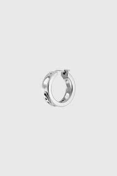 DIESEL フープピアス 片耳用 シルバーカラーのサムネイル