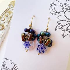 チェコビーズの可愛いピアスC986 - メルカリ