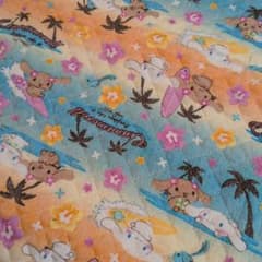 Cinnamoroll quilted fabric, Heisei retro, Sanrio, hibiscus, surfing