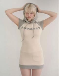 andmary Mary logo mini dress gray 確実正規品 - メルカリ