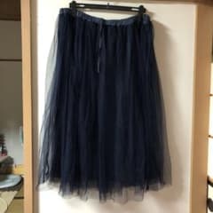 大きいサイズ　10Ｌ   マキシ丈チュールスカートのサムネイル