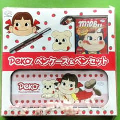 未開封 不二家 ペコちゃん 缶ペンケース＆ペンセット NE - メルカリ