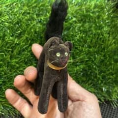 ビンテージ　シュタイフ　トム　キャット　黒猫　別珍製　高さ約８cm　一番小さい 最小サイズ シュタイフ のトムキャット ヴィンテージ - メルカリ