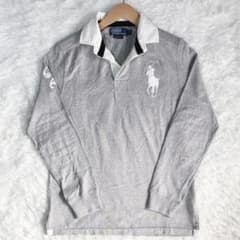 ポロバイラルフローレン スウェット ラガーシャツ ポニー刺繍 エルボー