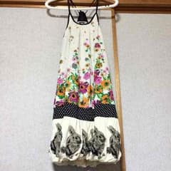 悠ママさま専用 スカラー うさぎ柄ワンピのサムネイル