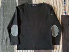 36 SAINT JAMES バスクシャツ ブラック エルボーパッチ フランス製