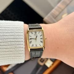 ビンテージ SEIKO 5E21-5C10 ローマン文字盤 タンク 1986年製 Seiko Lucent Tank Watch Men 25mm White Dial Two Tone 5E21-5C10 New