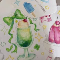 4枚 クレヨンイラストのサムネイル