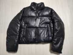 新品タグ付!韓国 musinsastandardムシンサ黒レザーダウンジャケット 