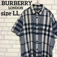 バーバリーロンドン メガチェック 半袖シャツ ノバチェック 麻15
