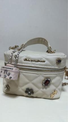 JILL byJILLSTUARTブローチポシェットバッグ グレーミニチュア付きのサムネイル