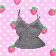 【極美品】vintage キャミ　フェアリーグランジ　バレエコア 00s coquette フェアリーグランジ バレエコア レースブラつきキャミ